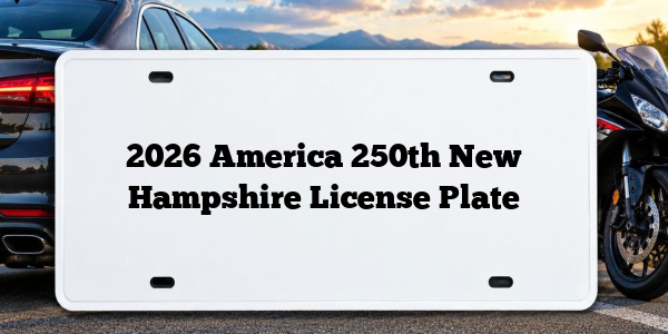 2026 America 250th New Hampshire License Plate