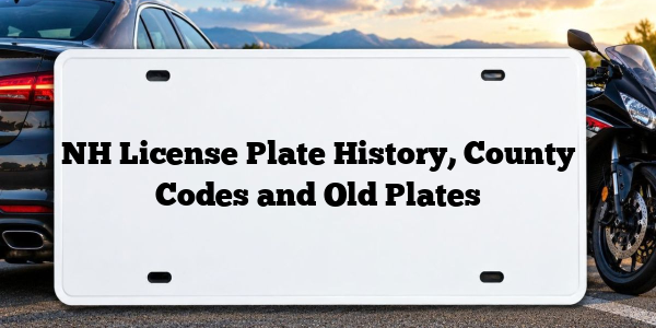 NH License Plate History, County Codes and Old Plates