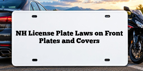NH License Plate Laws on Front Plates and Covers