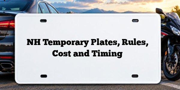 NH Temporary Plates, Rules, Cost and Timing